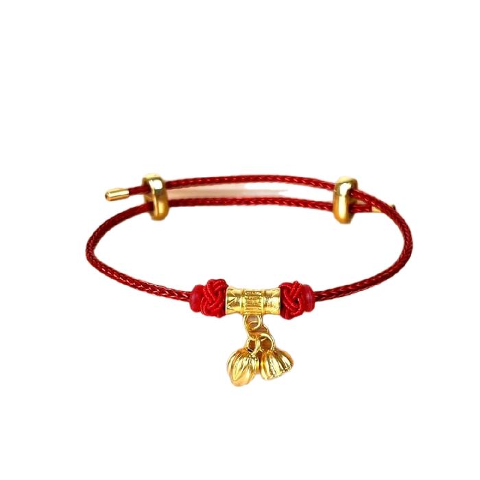 Gelang emas hongkong  24 k lotus root