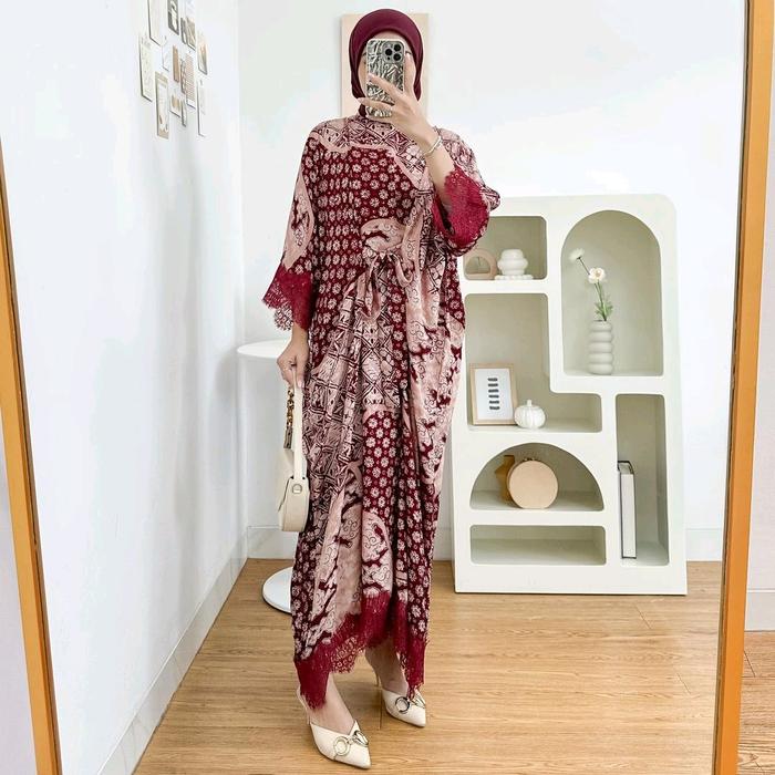 ZAKIA Kaftan Viscose / Kaftan Batik Viscose / kaftan lebaran / baju lebaran seragam keluarga seragam