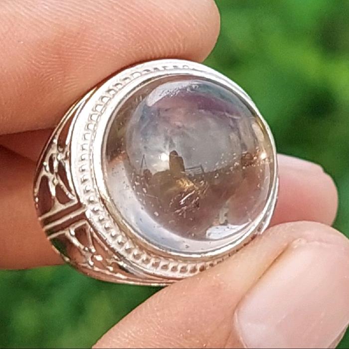 Batu kecubung es natural batu cicin kecubung asli kalimantan