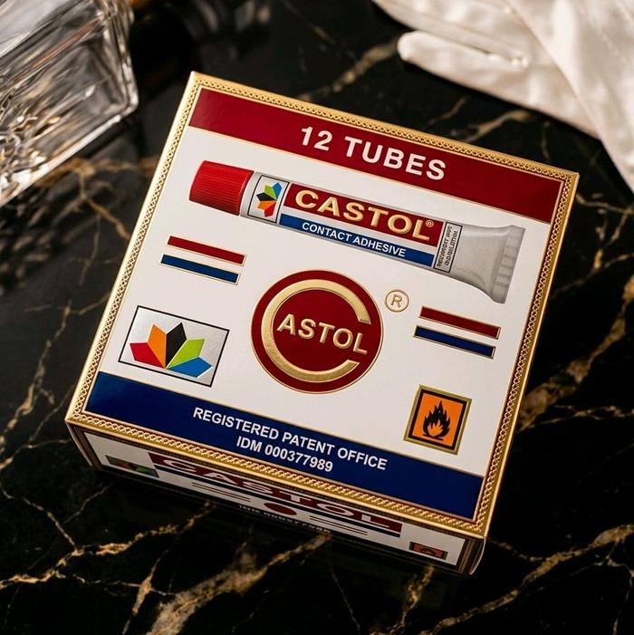 Castol Kastol 12 Tubes Adhesive Lem Kontak untuk Perekat yang Kuat dan Tahan Lama