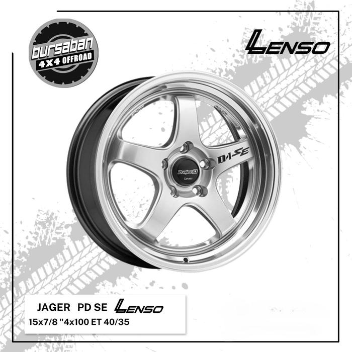 Valg R15 15 lebar 7 / 8 inch pcd 4x100 et 40 / 35 LENSO PD SE Hyper Silver