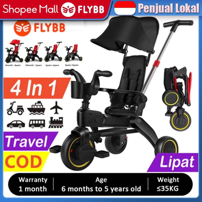 Sepeda Roda Tiga Tricycle Stroller Baby Sepeda Anak Lipat Stroller Baby Lipat -Indomulya Shop