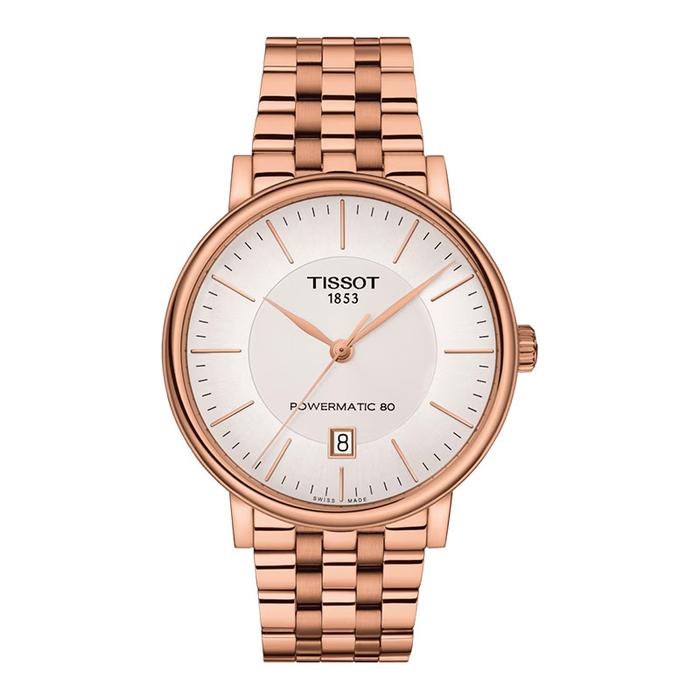 Jam Tangan Pria Tissot Carson Premium Powermatic 80 40mm T-Classic T122.407.33.031.00 Rose Gold St S