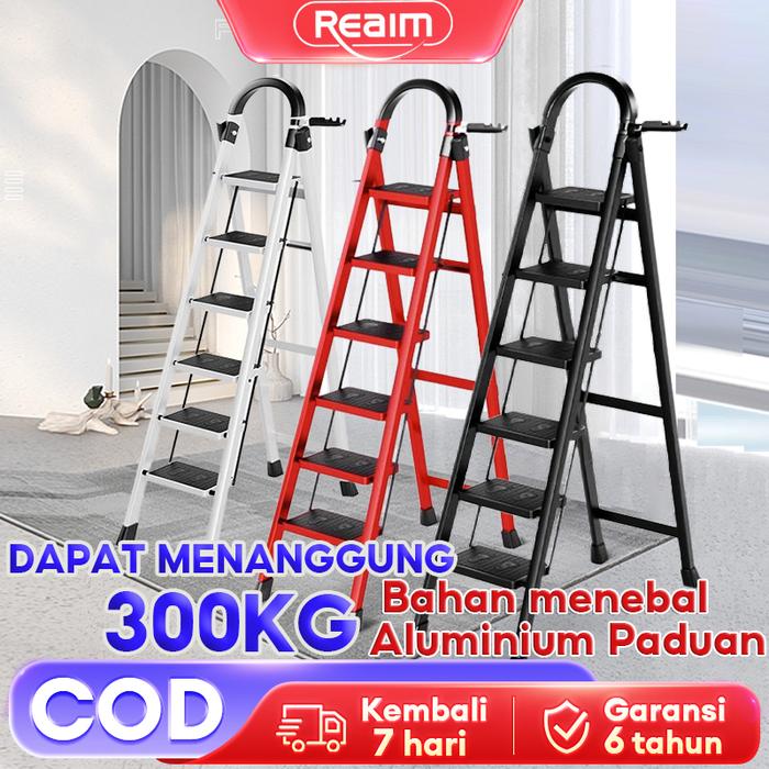 ASLI Tangga tangga lipat aluminium tangga lipat Multifungsi Lipat Tangga Besi House Ladder Tangga Ru