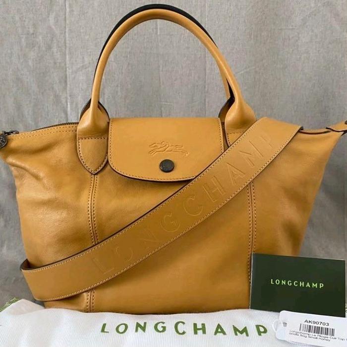 Tas Wanita LePliage Cuir Handbag Small Leather/Honey