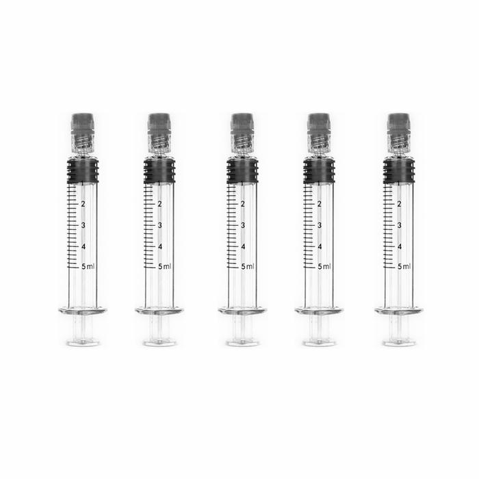 5 Pcs Borosilicate Glass CBD Oil Luer Lock Prefillable