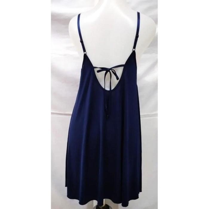 BOOM SALE LG B41 + CD Baju Tidur Wanita Lingerie Panjang Dress & Celana Dalam Satin Lembut All Size 