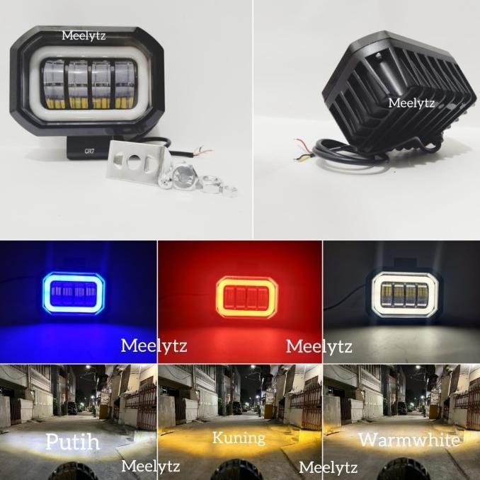 LAMPU TEMBAK CWL 8D KOTAK SOROT 2 WARNA PUTIH KUNING 4 MATA 40WATT
