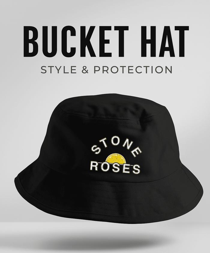 Bucket Hat The Stone Roses Style Topi Gunung Unisex Premium Pria