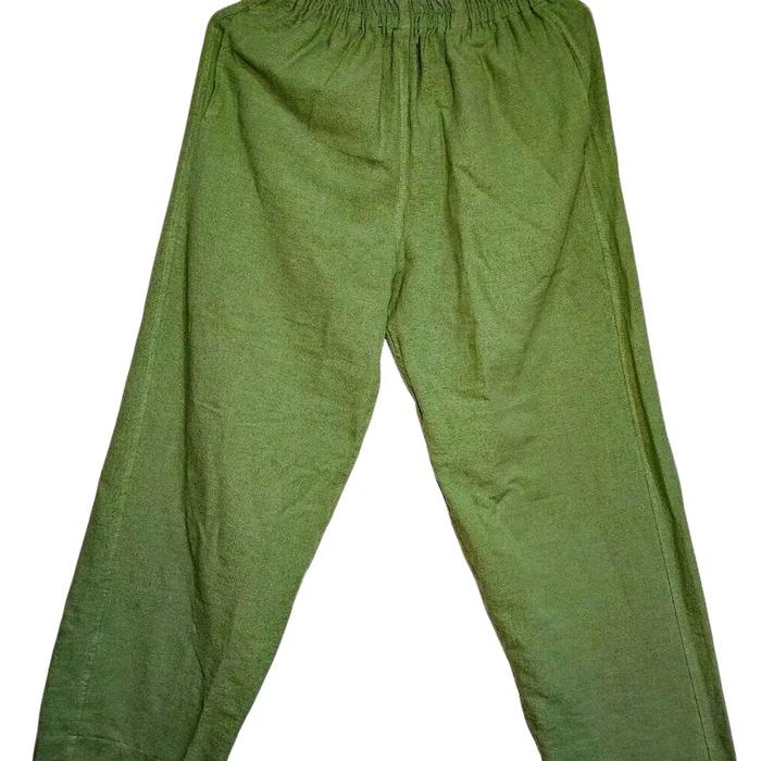 Celana Panjang Kulot Dewasa Bahan Linen Angel Warna Hijau Mint