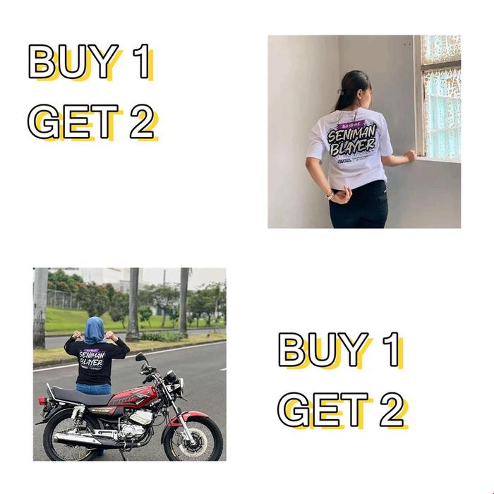 [ANAK KAOS] [BUY 1 GET 2] Kaos Pria Wanita Desain "Seniman Blayer" Two Stroke - Kaos Casual Regular 