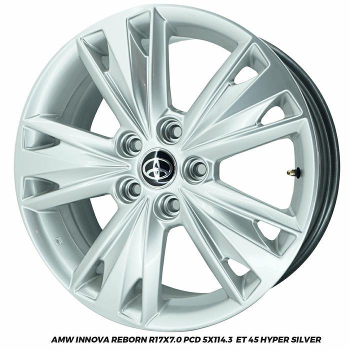 Kualitas No1 Velg Mobil Innova Reborn Venturer 17X7.0 5X114.3 Et 45 Silver Ready