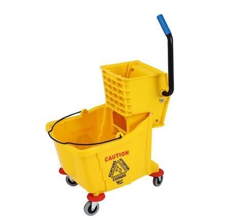 single bucket 36 Liter / wringer trolley / alat pel dengan mop press