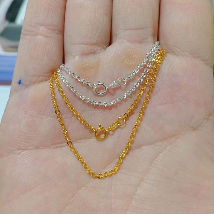 Kalung Anak Perak Nori Fancy Ukir (Perak 925)