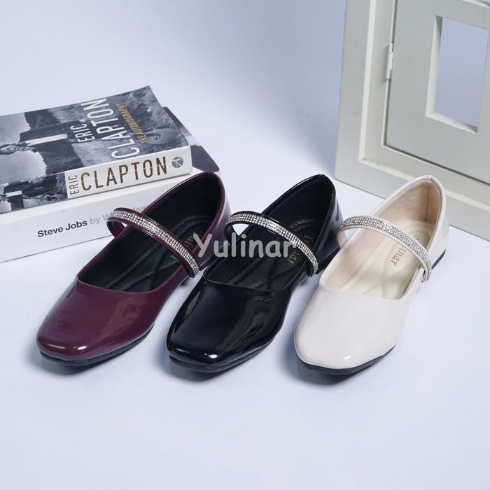 DALILLAN  OFFICIAL -sepatu balet flatshoes wanita korea vita platfrom full busa sol karet/ balet wan