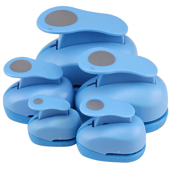 Circle Paper Punch, 5 PCS Circle Punches for Paper Crafts, 5 Different Size Circle Hole Punch,Random