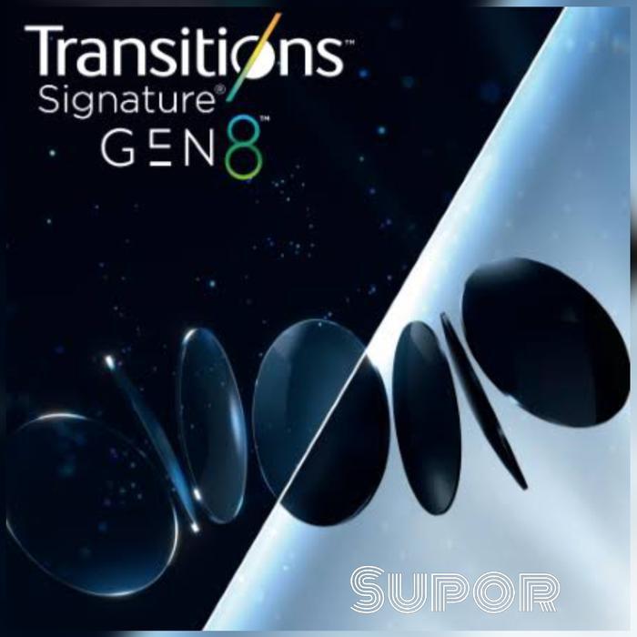 Lensa kacamata Pria Essilor orma Transitions T7 Crizal Sapphire UV 360