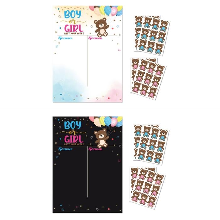 Gender Reveal Games for Guests Baby Reveal Games Gender Reveal Poster