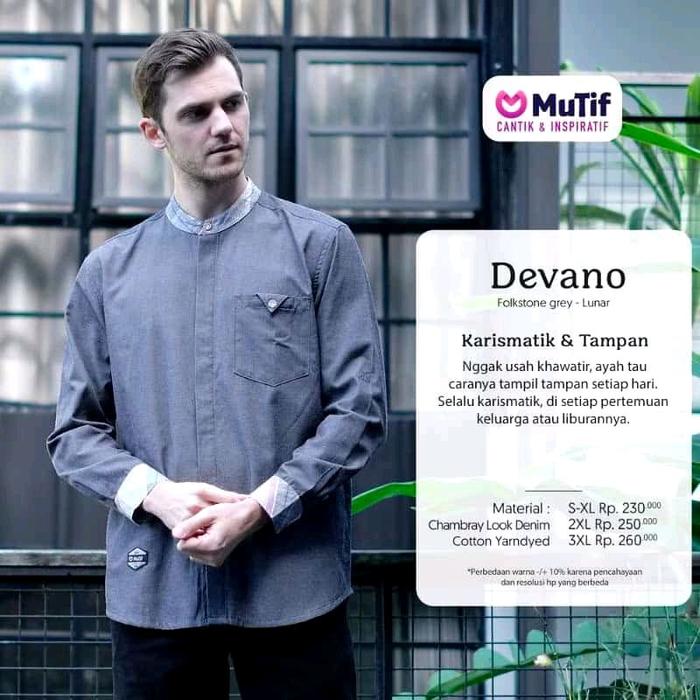 MUTIF KOKO DEVANO LENGAN PANJANG KOKO PRIA DEWASA MUTIF