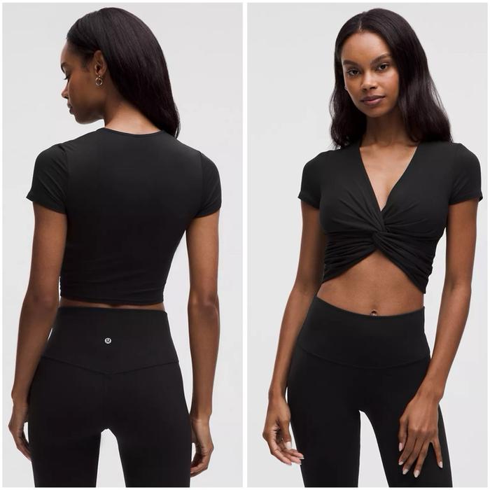 Lululemon - Modal Silk Twist Front Cropped T-Shirt