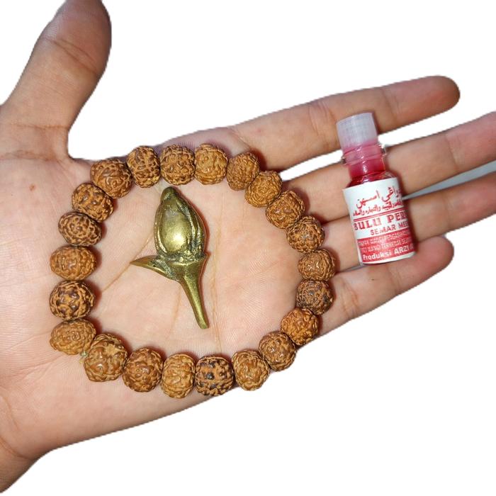 Miniatur keris Kuningan gelang plus minyak