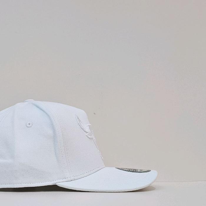 Topi Baseball Banteng Bordir Full Putih