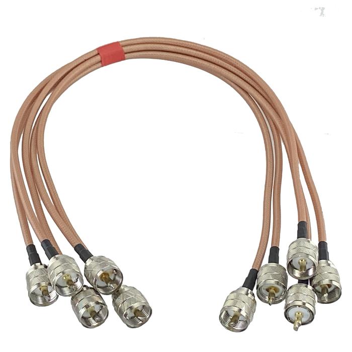 RG400 Double UHF PL259 Male Plug to PL259 Male Plug Crimp Connector