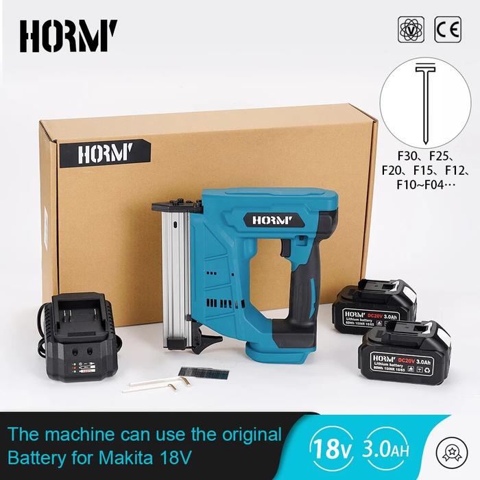 Hormy Cordless Electric Nail Gun Carpentry Woodworking Tools Stapler