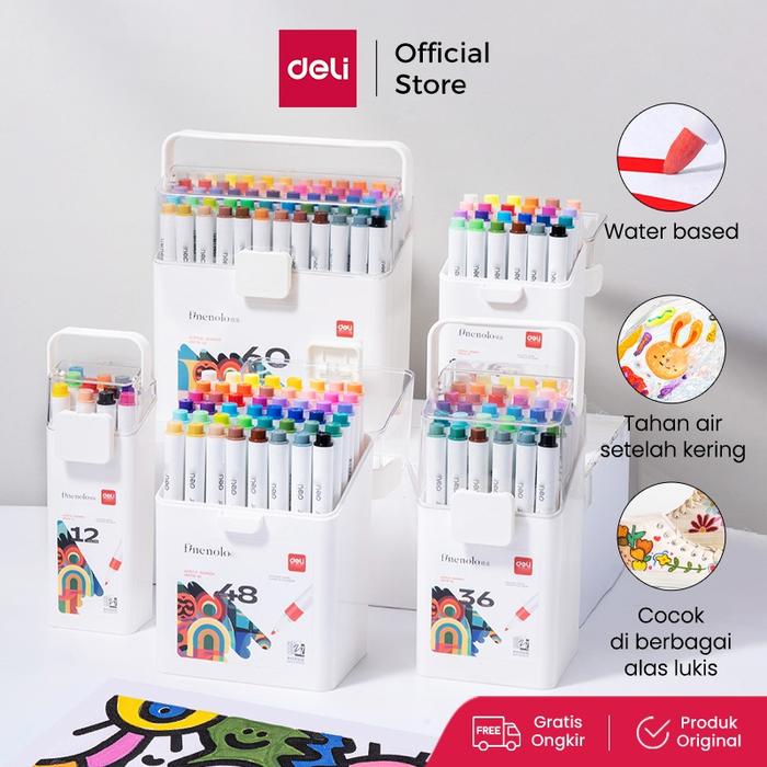 Deli Spidol Akrilik / Acrylic Marker Water Based Warna Cerah HM118