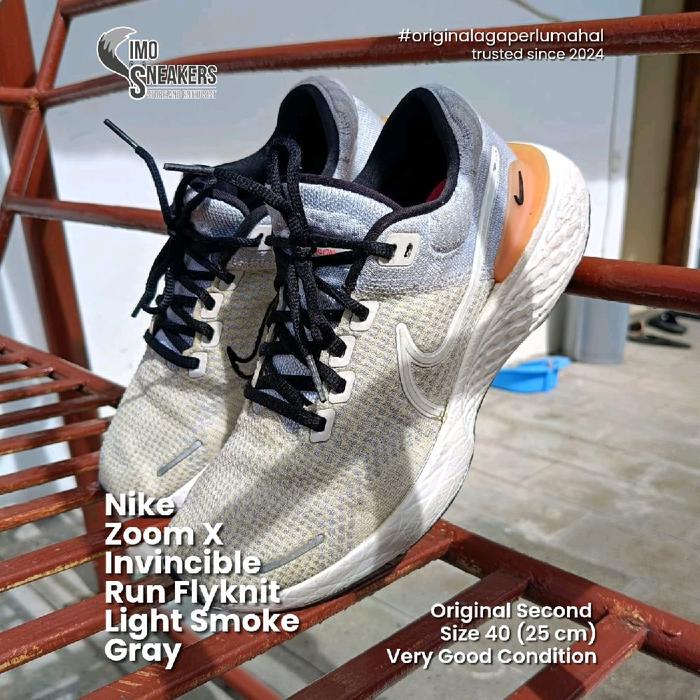 Nike Zoom X Invincible Run Flyknit Cream Abu Sepatu Running Original