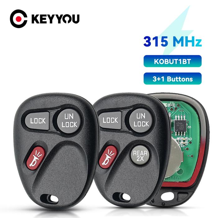 KEYYOU Remote Car Key 315Mhz KOBUT1BT For Chevy Astro Blazer S10