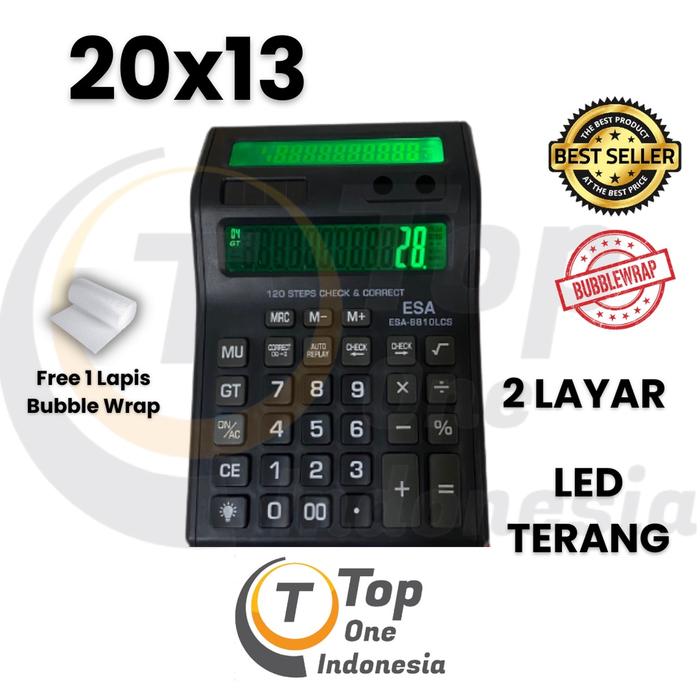 Kalkulator Digital Besar 2 Layar 12 Digit | Kalkulator Check - Calculator Dagang Besar
