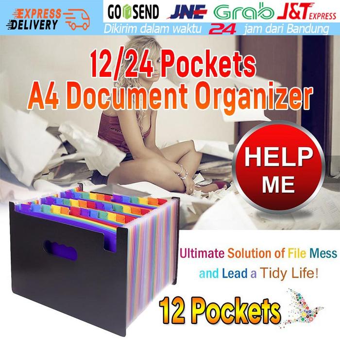 12/24 Kantong Map Plastik / Dokumen Keeper / Clear Holder A4 F4 / MAP DOKUMEN / MAP KANCING Tas File