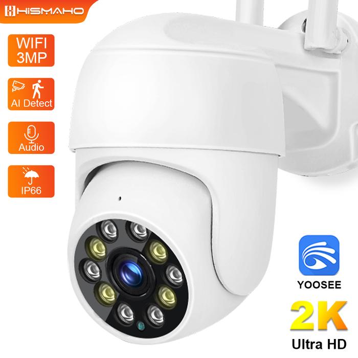 Yoosee 2K 3MP WiFi IP Camera Outdoor PTZ Security CCTV Video