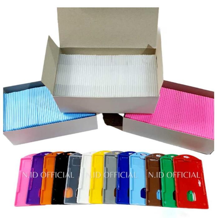 ID Card Casing / Case / Holder / Frame / Name Tag Plastik Satu Sisi Kartu E-toll E-money ATM  BCA Ma