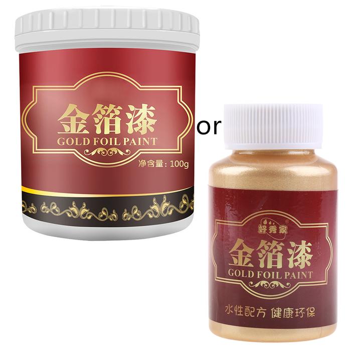 Metallic Gold Paint 100ml Waterproof Not Faded Gold Paint Wood Metal