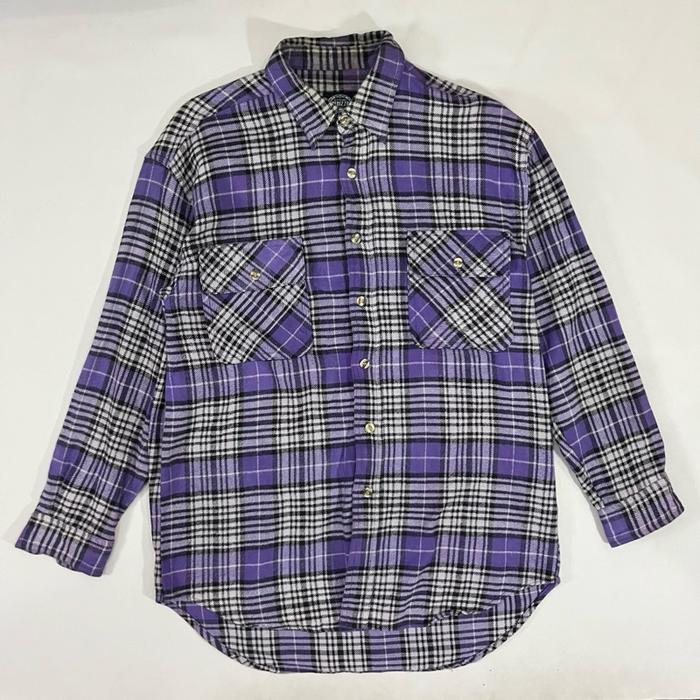 Rerizzo Plaid Heavyweight Flannel Shirt Boxy Fits no Muji Uniqlo U Carhartt Dickies Supreme Stussy U