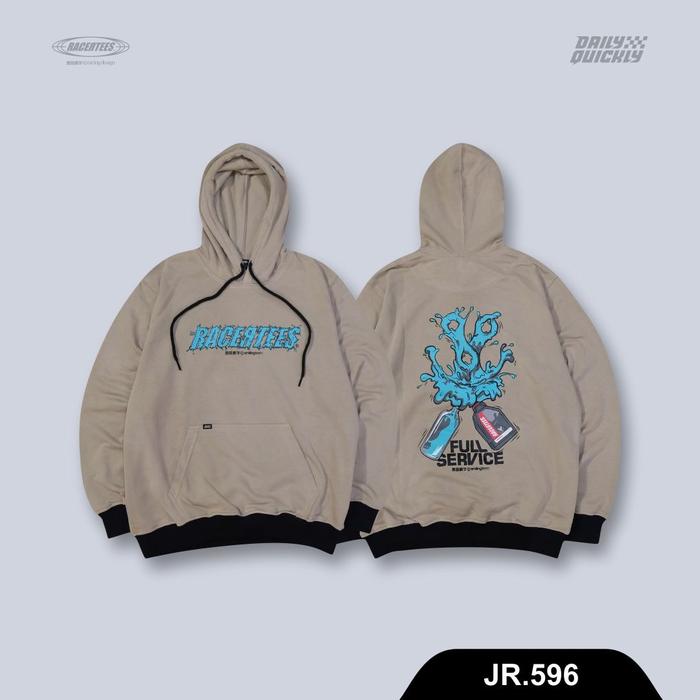 RACERTEES Jaket Hoodie Petrolite Cream - JR.596