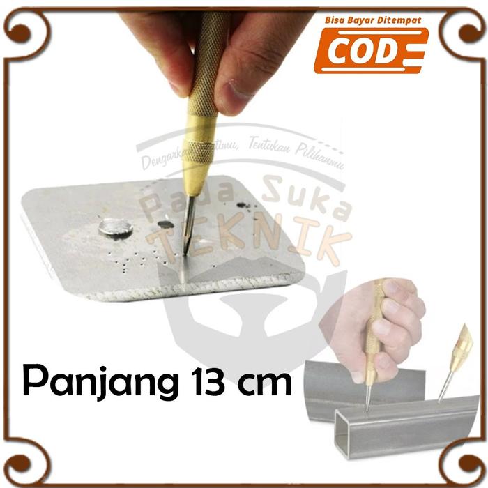 Automatic Center Punch Penanda Titik Bor 130mm Alat Penanda Titik Tengah Mata Bor