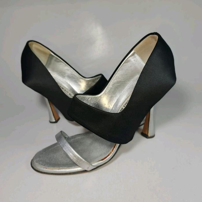 Manolo Blahnik original leather Italian heels 37 size woman shoes