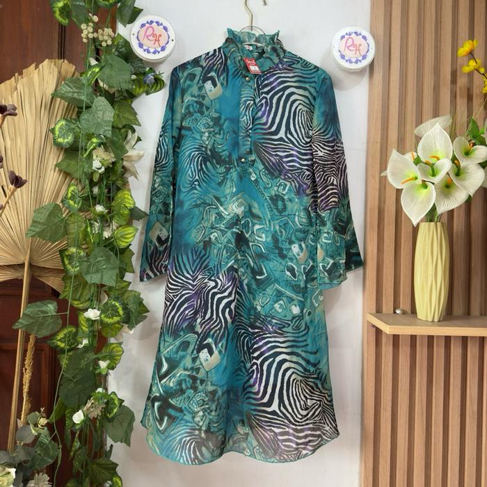 Tunik Chiffon Biru Tosca S