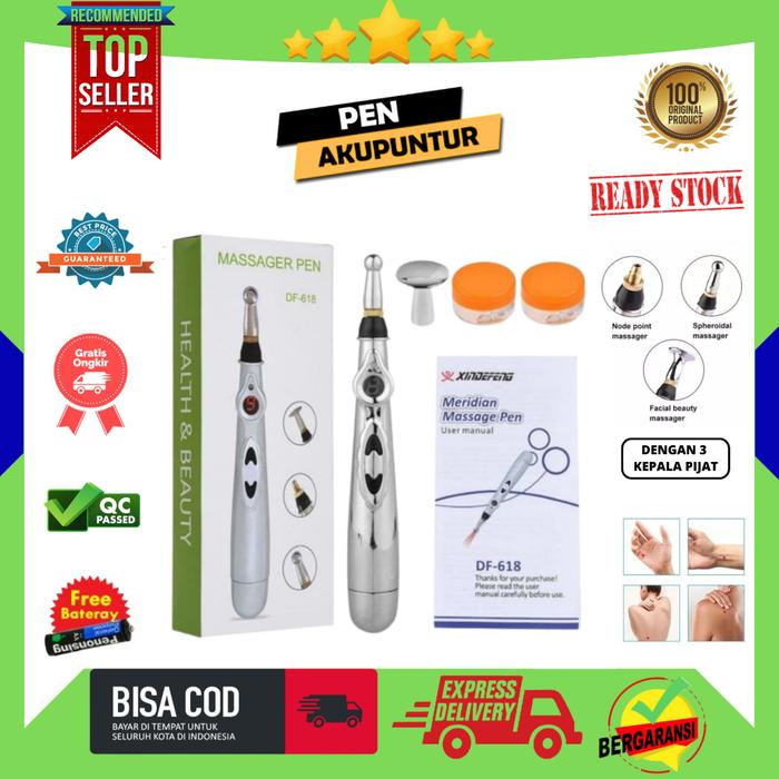 [ COD ] Pena Akupuntur Elektrik Kesehatan Meridian Energy Massager Pen Alat Terapi Pijat Refleksi El