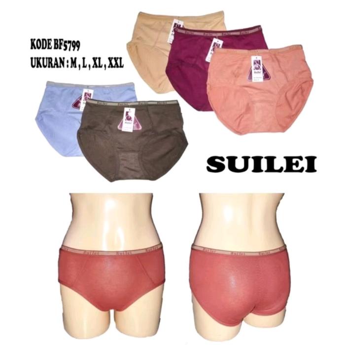 (12pc) CELANA DALAM WANITA SUILEI ORIGINAL BAHAN SOFT | SUILEI CELANA DALAM PEREMPUAN Dewasa Stretch