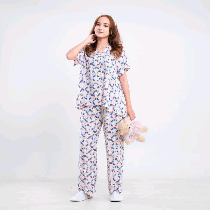 CHERIE — Nebi Vneck Pajamas Rayon Premium Wanita