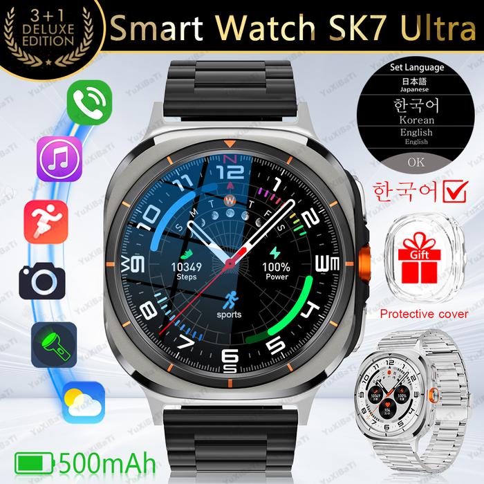 2024 New For Samsun Galaxy Watch Ultra 7 Smart Watch 500mAh GPS Track Men Watch AMOLED 5.3 BT Call I