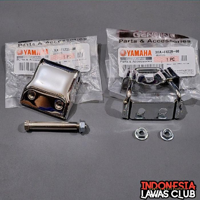 Yamaha ENGSEL JOK BREKET JOK FIZR F1ZR FORCE VEGA LAMA FULLSET ORIGINAL YAMAHA-CHROME CELUP untuk Mo
