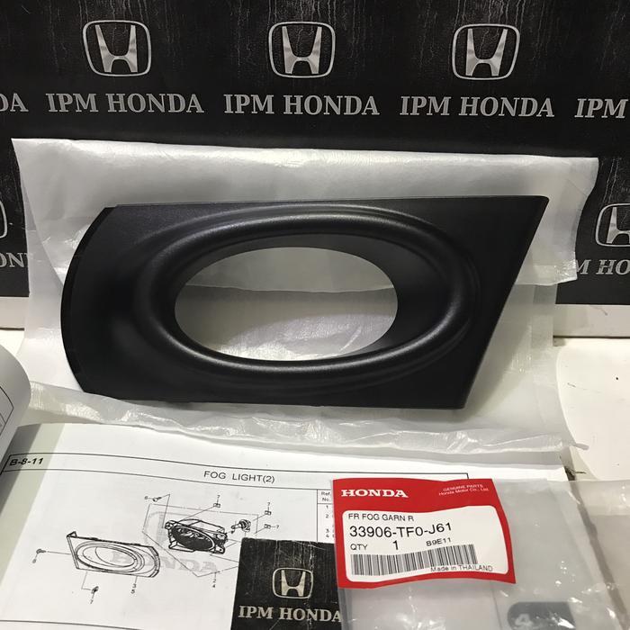 33906 / 33956 TF0 Cover garnish tutup fog lamp foglamp Honda Jazz GE8 RS 2012 2013 Kanan Supir / Kir