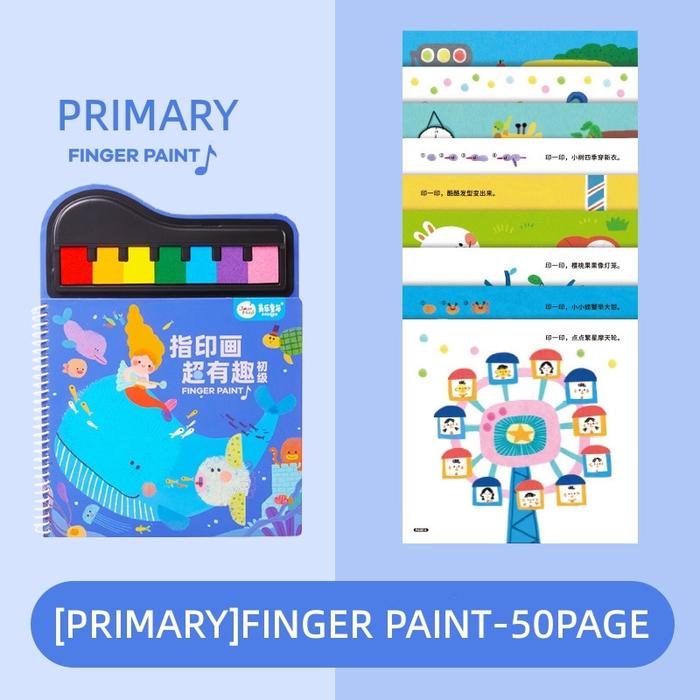 Children's Finger Painting Coloring Painting Print Painting Fun Early
