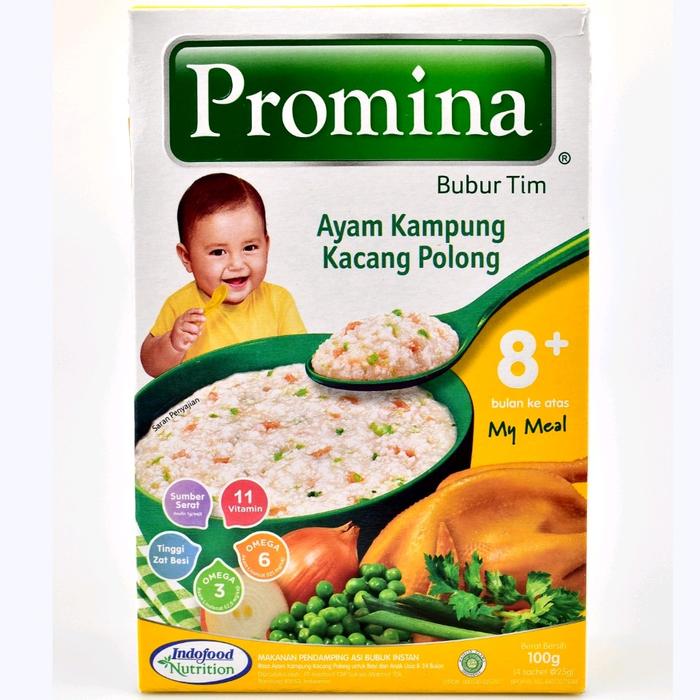 Promina Bubur Tim 8+ Ayam Kampung Kacang Polong 100 Gr