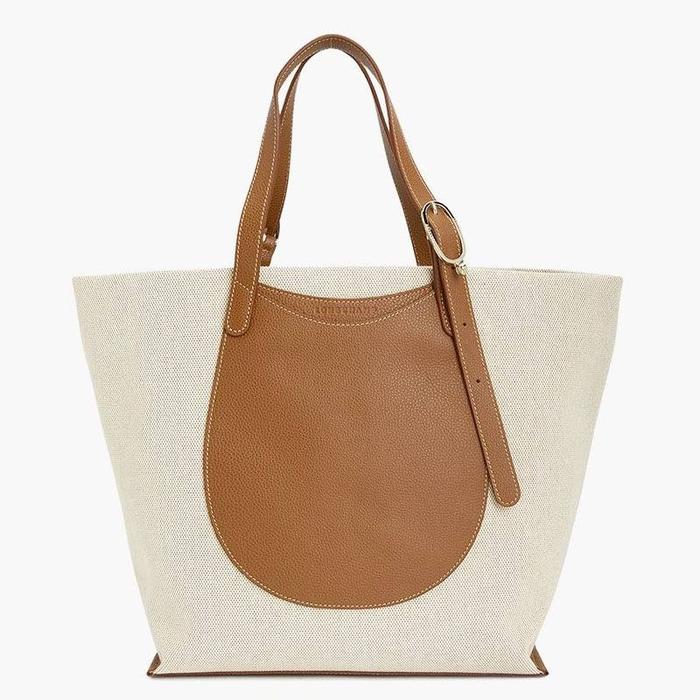 Xtra Large Complice Tote Bag in Caramel/Natural Canvas